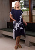 Ora Marble Print Elasticated T Shirt Dress ORS25119